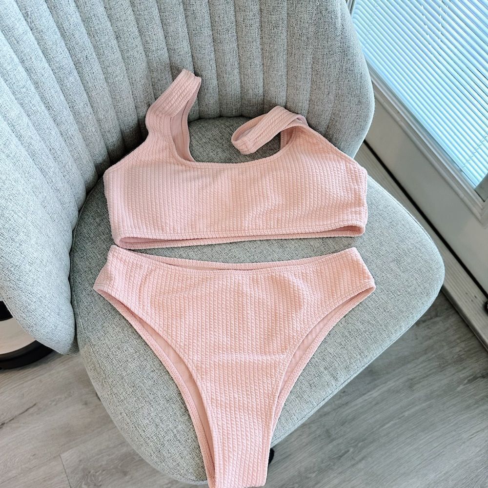 SHEIN pale pink bikini set
